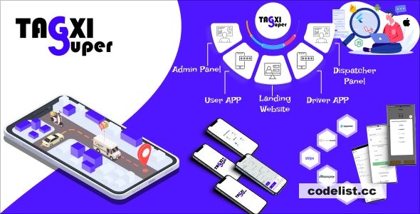 Tagxi Super v1.3 - Taxi + Goods Delivery Complete Solution