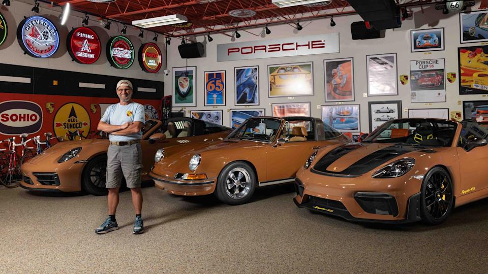 This Guy Collects Sepia Brown Porsches