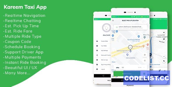 Kareem Taxi App v2.1.9 - Cab Booking Solution + admin panel