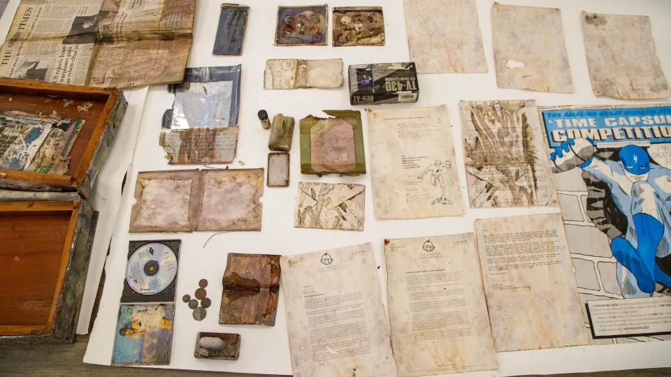 Items from a 1991 time capsule at a children's hospital in London. - Great Ormond Street Hospital for Children