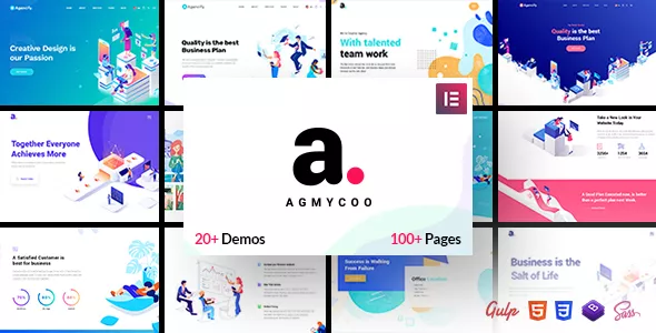 Agmycoo - Isometric Startup Creative Digital Agency WordPress Theme v2.3
