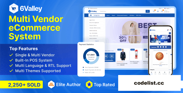 6valley v14.4 - Multi-Vendor E-commerce - Complete eCommerce Mobile App, Web, Seller and Admin Panel - nulled