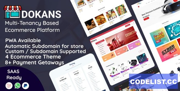 DOKANS v3.9.1 - Multitenancy Based Ecommerce Platform (SAAS) - nulled