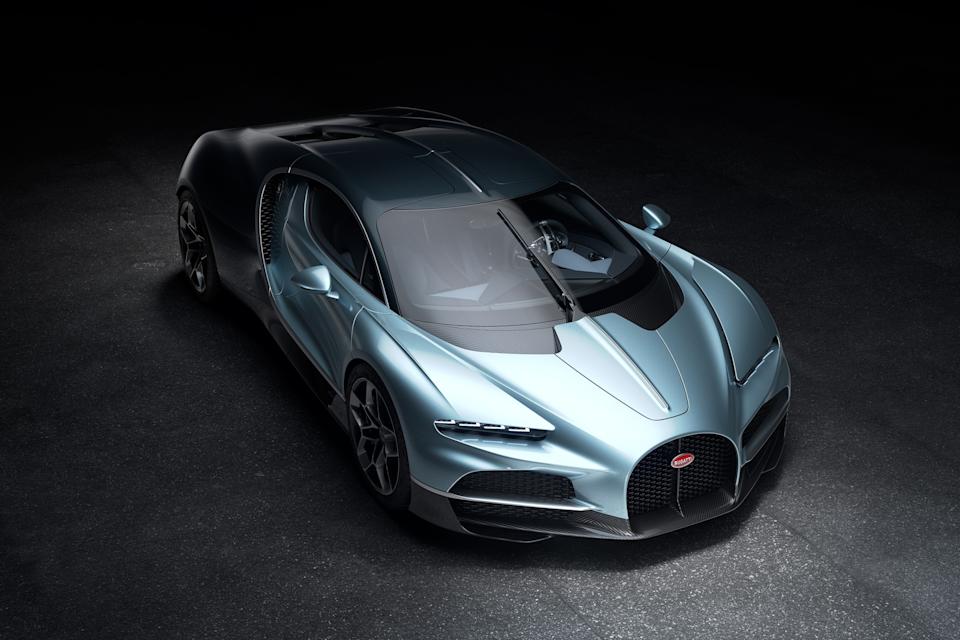 Bugatti - PHOTO: The Bugatti Tourbillion's hybrid powertrain generates 1,800 hp, 300 more hp than the Chiron, the last model to showcase the marque's W16 engine.