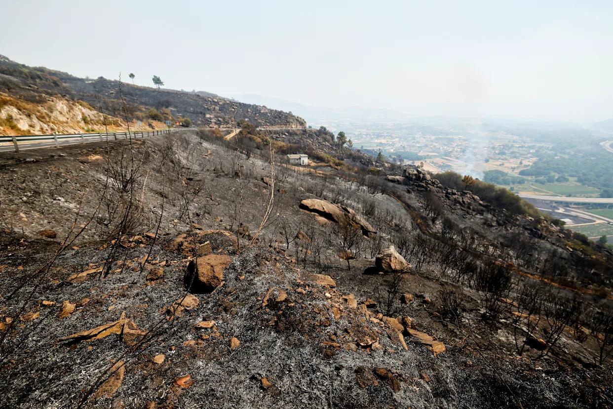 Spain suffers third wildfire death as thousands remain displaced in Europe