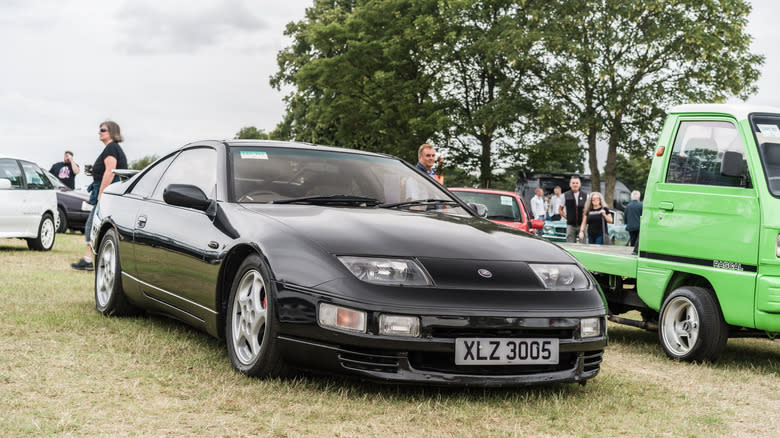 Tarporley, Cheshire, England, July 27th 2025. A black Nissan 300ZX Twin Turbo is displayed at the Tarporley Classic Car Auction.