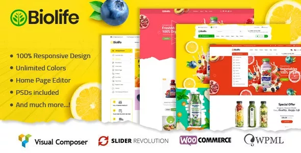 Biolife v3.0.3 - Organic Food WordPress Theme (RTL Supported)