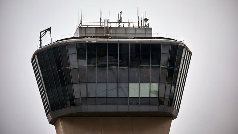 The air traffic control tower at Newark Liberty International Airport