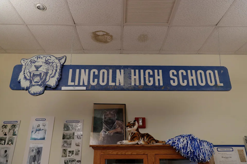 The Lincoln Room inside the Lincoln Center is filled with pictures, items and memorabilia from those who attended Lincoln High School when it was located in the Brevard Street building. William "Mack" Rush was instrumental in putting together the room as a museum in remembrance of the school that was closed in 1969.