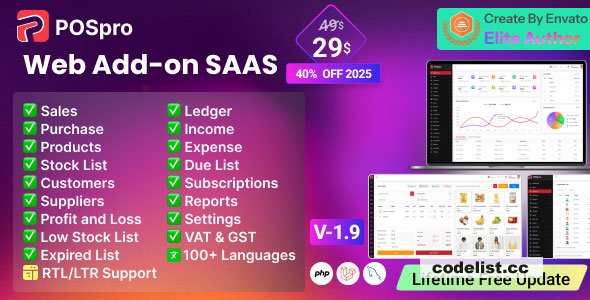 POS Pro v1.9 - Advanced POS & Inventory Management System add-on | POS SaaS Solution