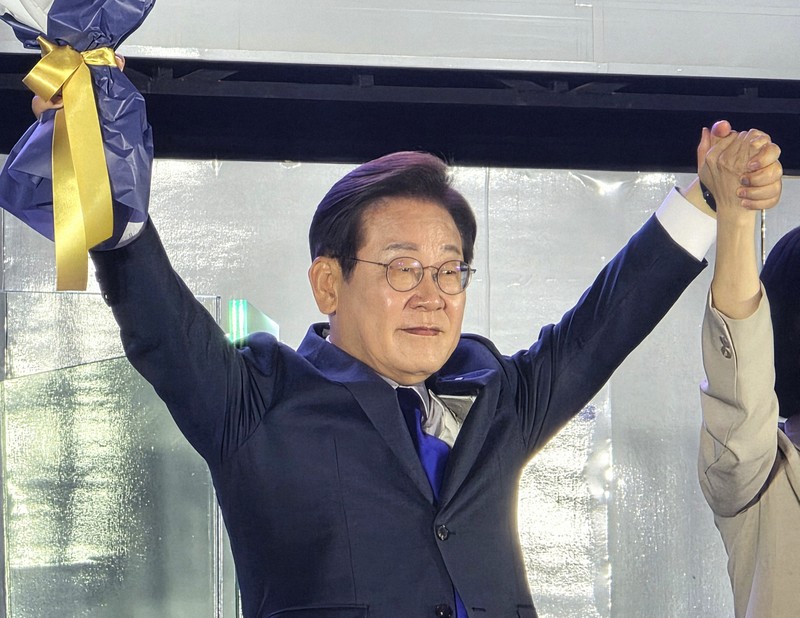 李在明氏＝ソウル市の国会前で2025年6月4日午前1時14分、日下部元美撮影