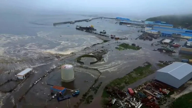 Authorities said residents in the northern Kuril islands were evacuated to safety (Handout)