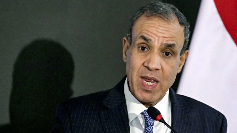 Egypt's Foreign Minister Badr Abdelatty gives a press conference in the New Administrative Capital, east of Cairo, Egypt on October 8, 2024. - Khaled Desouki/AFP via Getty Images