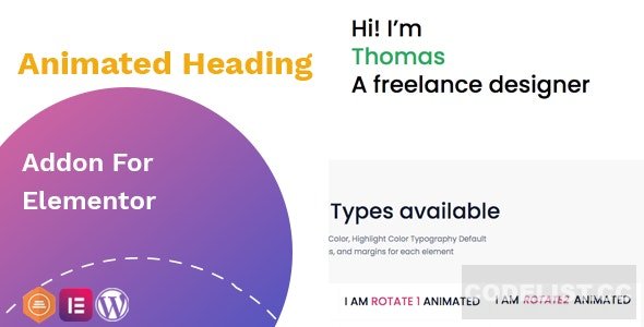 Animated heading addon v1.0.1 – widget for Elementor