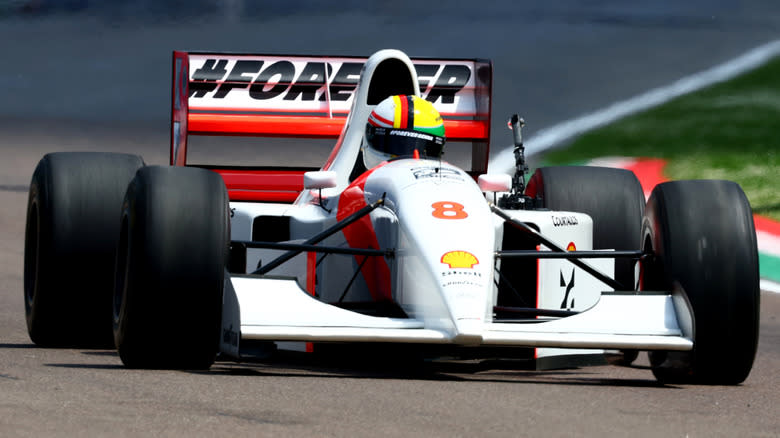 Sebastian Vettel driving his McLaren
