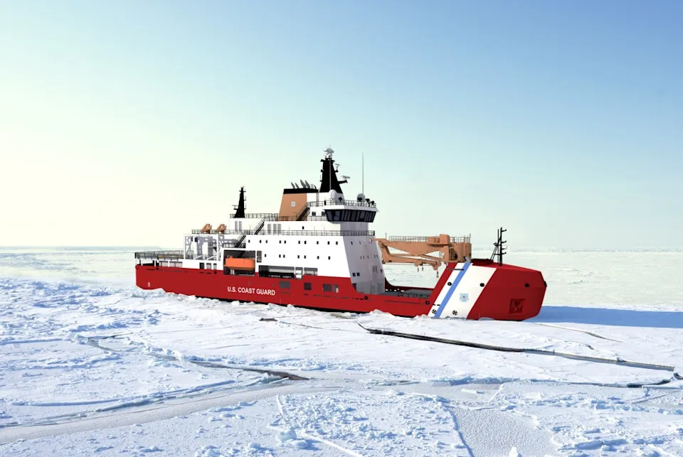 A conceptual image of a proposed Seaspan-Aker Multi-Purpose Icebreaker (MPI). (Seaspan)