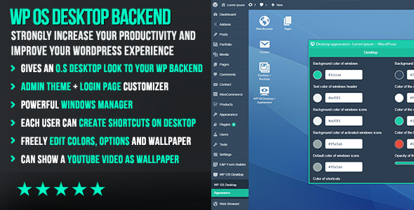 WP OS Desktop Backend v1.145 - More than a Wordpress Admin Theme