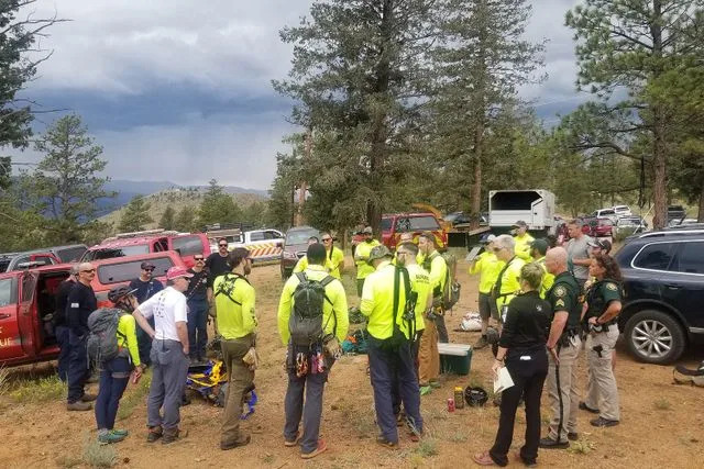  Elk Creek Fire Department/Facebook Members of the Elk Creek Fire Department ahead of the recovery mission.