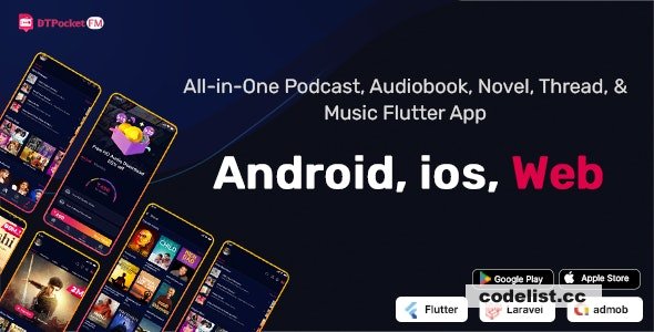 DTPocketFM - Podcasts, AudioBooks, Novels, Threads, Music Flutter App - 28 May 2024