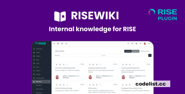 RiseWiki v1.0.1 - Internal knowledge for RISE 