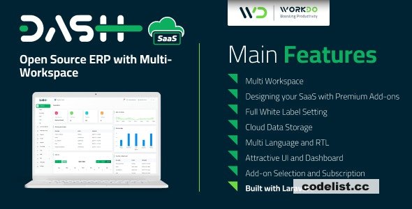 WorkDo Dash SaaS v5.0 - Open Source ERP with Multi-Workspace - nulled