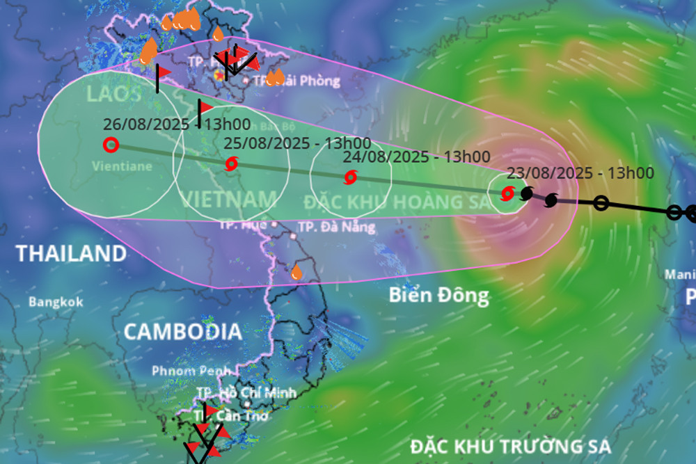 Bão số 5 di chuyển rất nhanh, liên tục mạnh lên, điểm tên vùng tâm mưa lớn