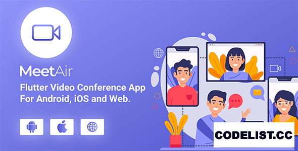 MeetAir v1.0.4 - iOS and Android Video Conference App for Live Class, Meeting, Webinar, Online Training - nulled