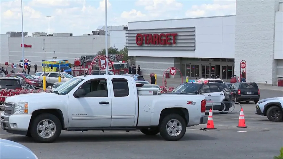 KVUE - PHOTO: Law enforcement at the scene of a shooting at a Target store in Austin, Texas, Aug. 11, 2025.