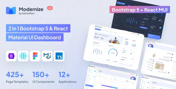 Modernize Bootstrap 5 & React MUI Admin Dashboard v5.0