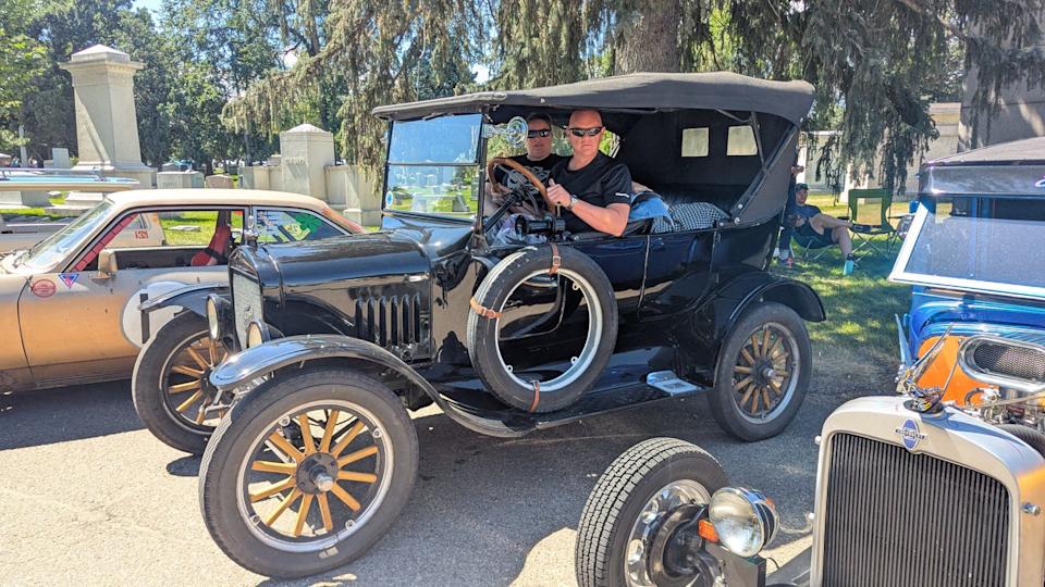 brett holdaway driving 1923 model t