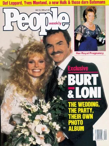 Loni Anderson and Burt Reynolds on the cover of PEOPLE Magazine – May 16, 1988