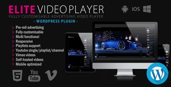 Elite Video Player v5.7 - WordPress plugin
