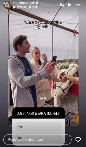 Christina Haack/Instagram Christina Haack jokingly asks her followers if Tarek El Moussa wears a
