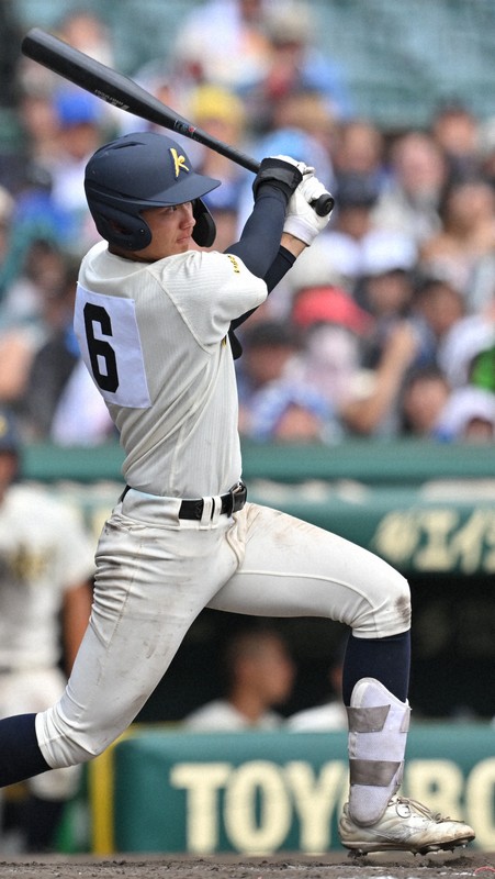 神村学園の今岡拓夢=阪神甲子園球場で2024年8月10日、渡部直樹撮影