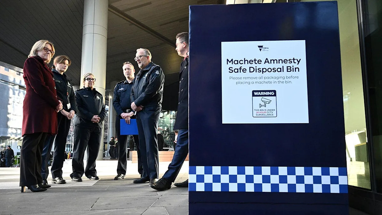 Australian state rolls out machete ‘disposal bins’ ahead of ban