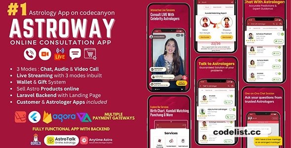 Astroway v1.5 - Astrology Consultation App with PHP Backend