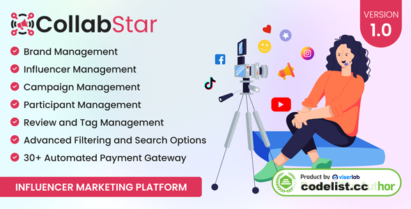 CollabStar v1.0 - Influencer Marketing Platform - nulled