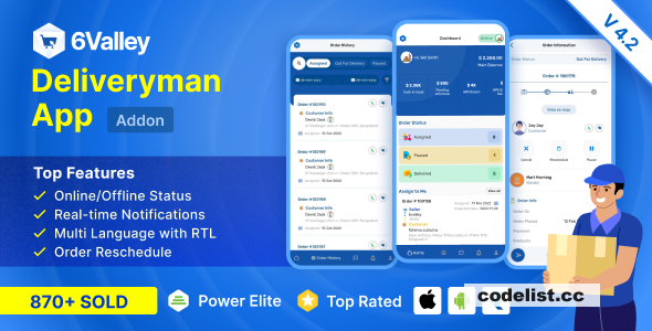 6Valley e-commerce v4.2 - Delivery Man flutter app