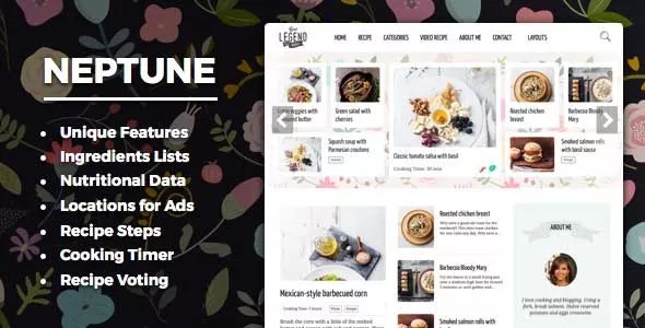 Neptune - Food Recipe Bloggers & Chefs WordPress Theme v6.3.4