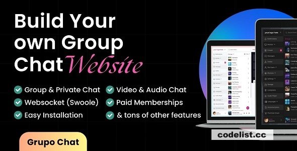 Grupo Chat v3.1.0 - Chat Room & Private Chat - Video Chat & Audio Chat - Group Video Chat - PHP Chat Code - nulled