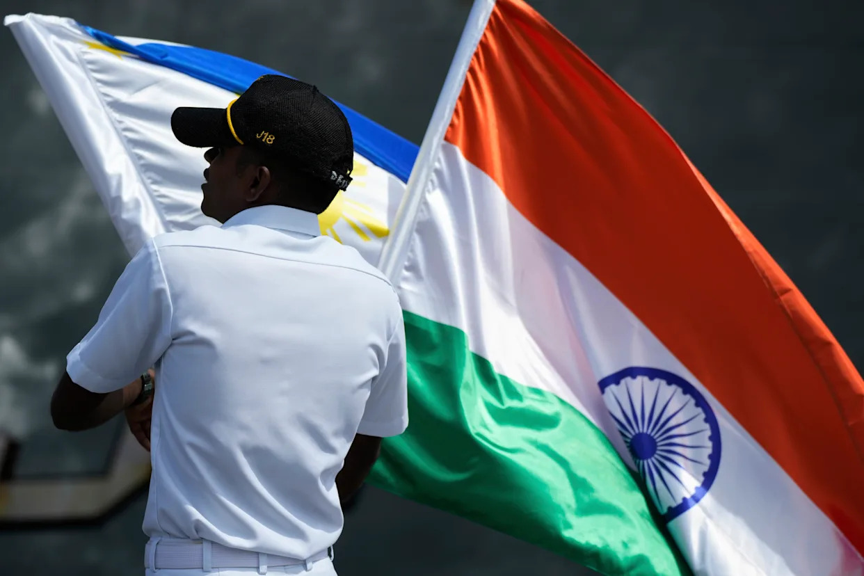 India and the Philippines stage joint sail and naval drill in the disputed South China Sea