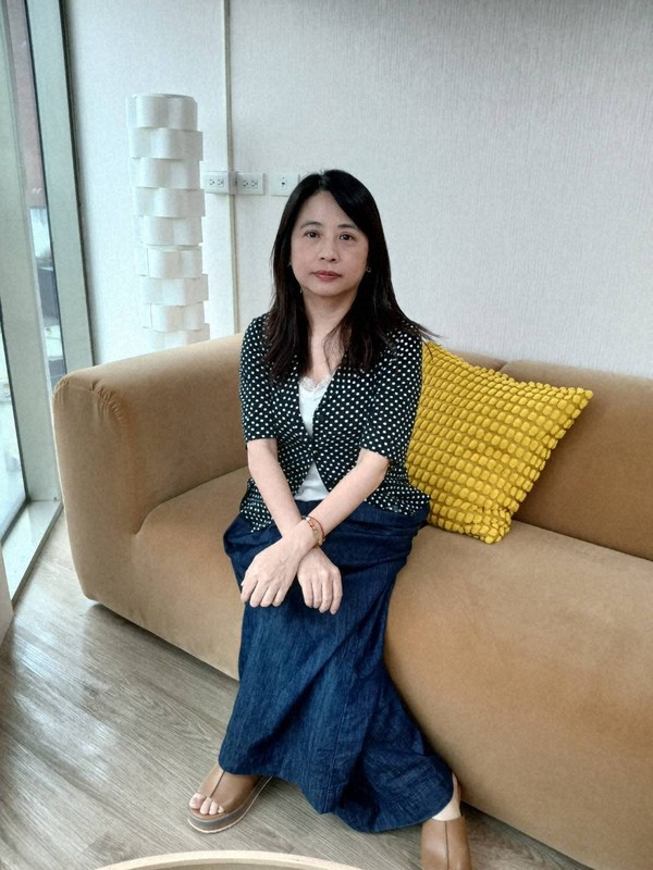 ドラマ「零日攻撃」のプロデューサー、鄭心媚さん＝台北市で7月31日、黄冠傑撮影