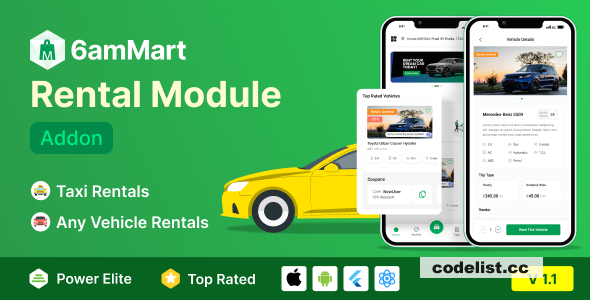 6amMart Car Rental Module Addon v1.1
