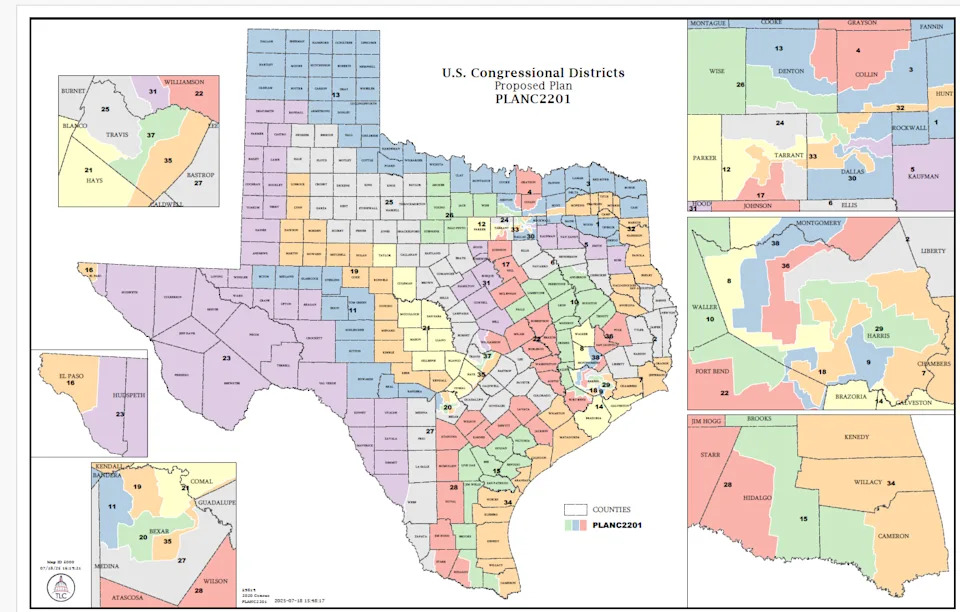 Proposed Texas congressional map