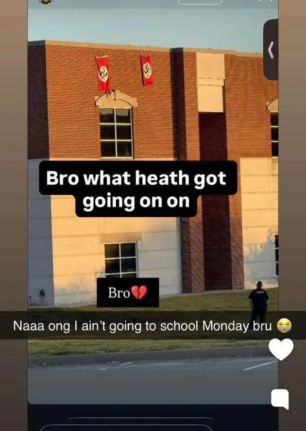 Nazi Flags Spotted Hanging From Texas High School Roof