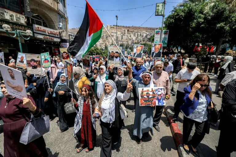 Palestinians across West Bank protest Gaza war