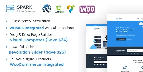 Spark v2.2.5 - Responsive WHMCS Hosting WordPress Theme
