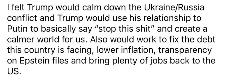 Summary of text: The writer values nutrition and supports RFK joining Trump to tackle food issues. They believe Trump could calm Russia-Ukraine tensions and fix U.S. debts
