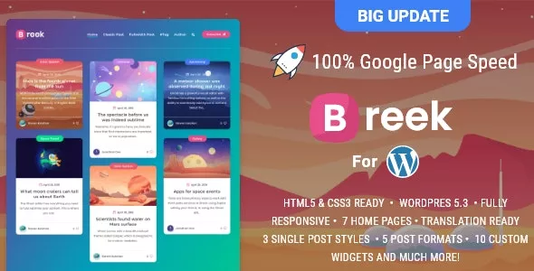 Breek - Minimal Masonry Theme for WordPress v4.1.0