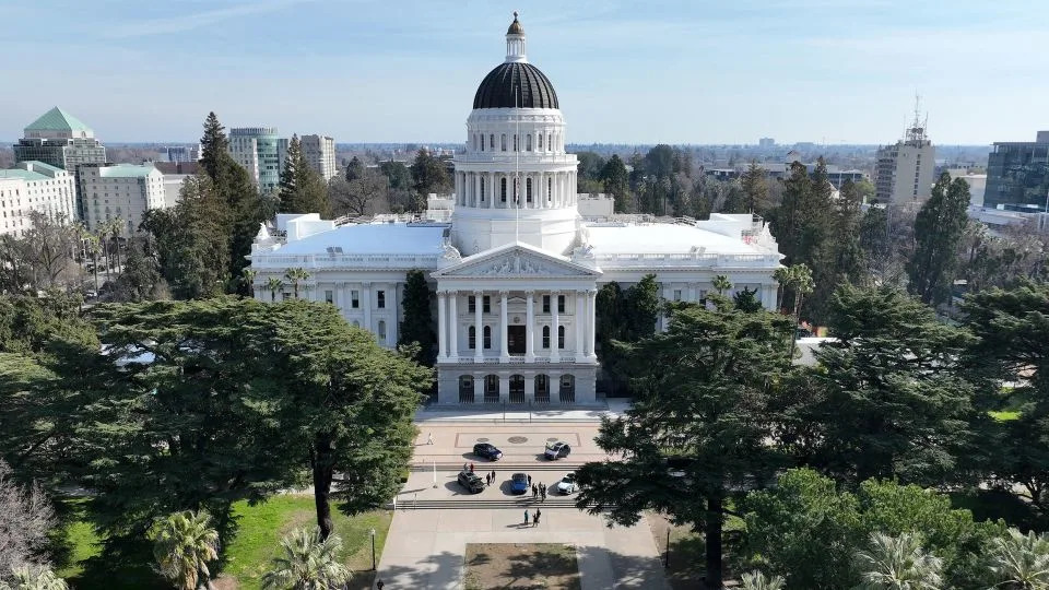 California's State Capitol is seen on February 1, 2023, in Sacramento, California. - Justin Sullivan/Getty Images